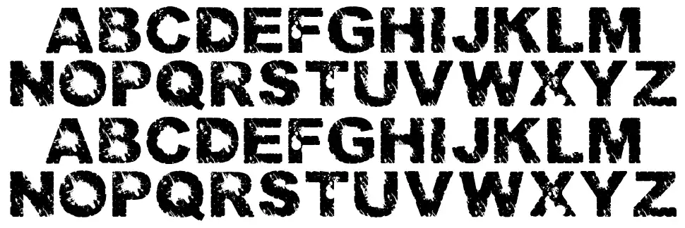 Trashed lightfont specimens