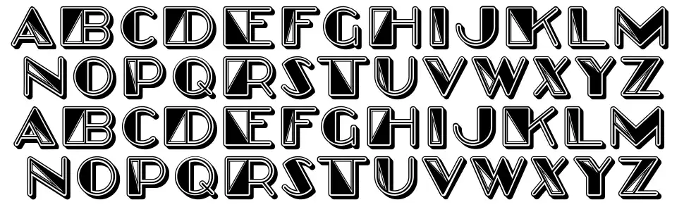 Trianglefont specimens