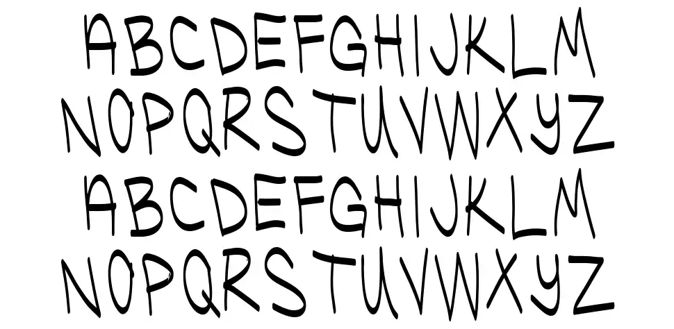 Ugly Kidsfont specimens