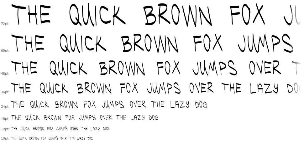 Ugly Kidsfont waterfall