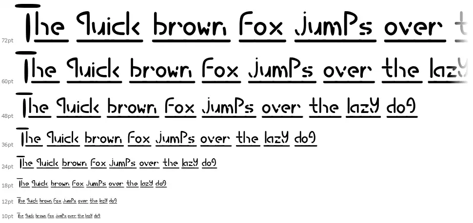 UnConnectfont waterfall