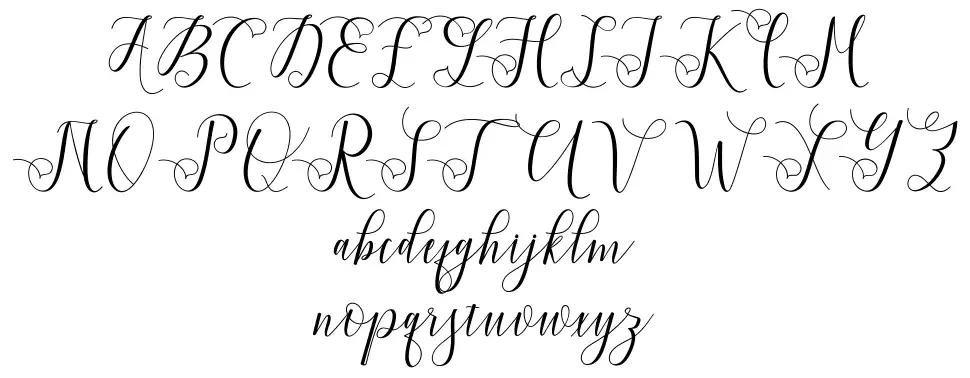 Violetta Scriptfont specimens