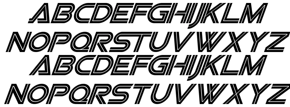 Viper Squadronfont specimens