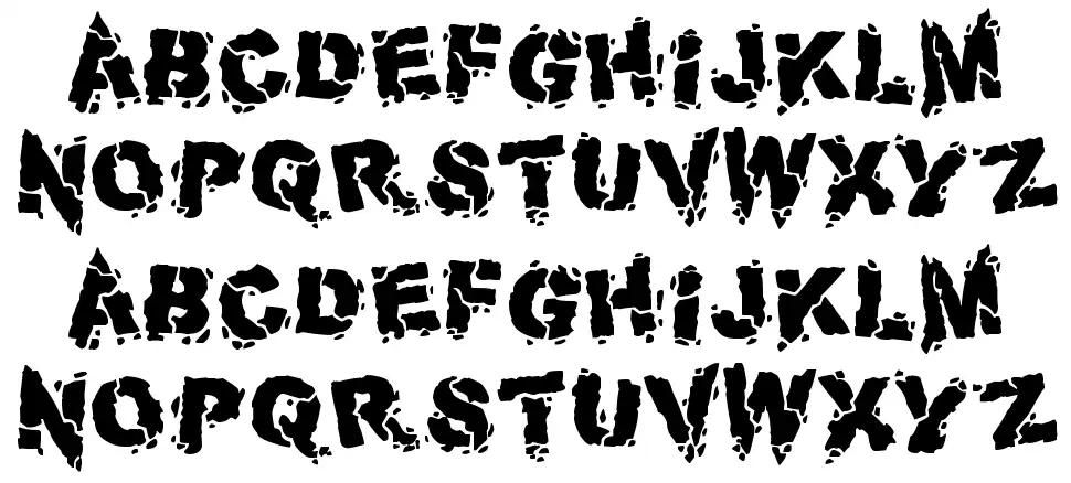 Volcanic Dungeonfont specimens
