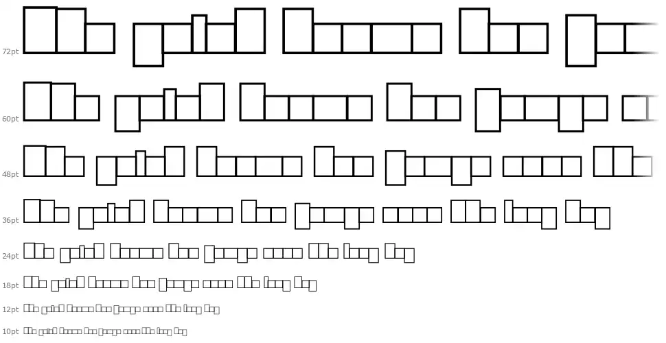 VRYN Letterboxfont waterfall