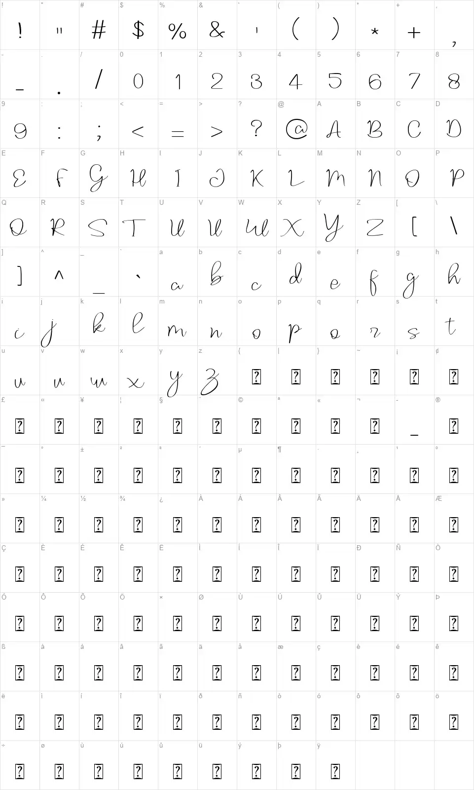 Welcome Santa Clausfont character map