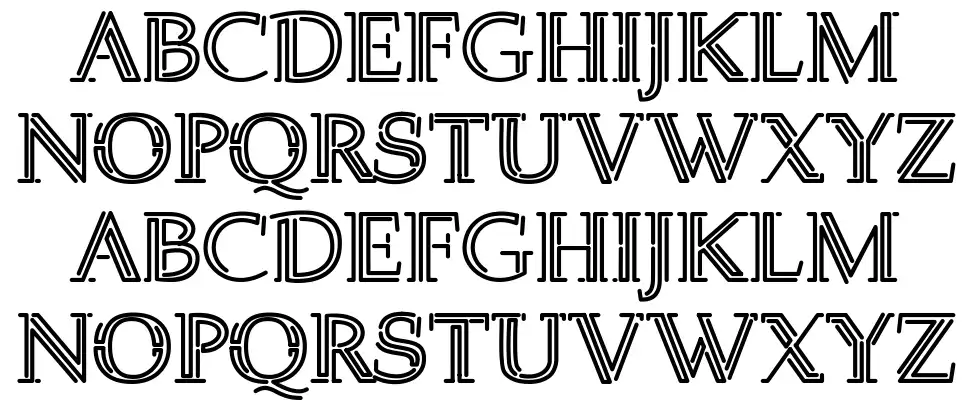 Welingtomfont specimens
