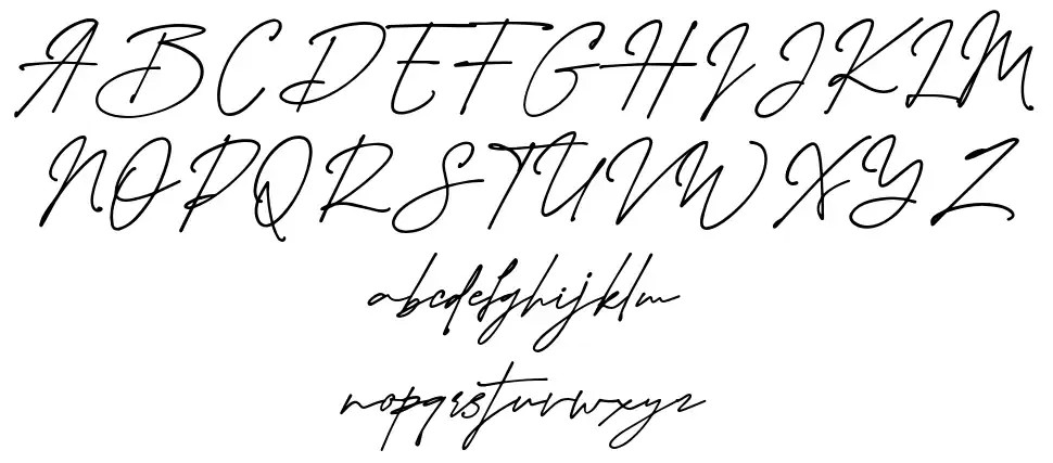 Westbury Signaturefont specimens