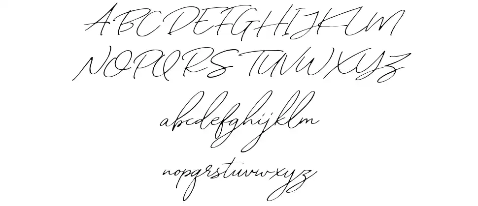 William Letter Signaturefont specimens