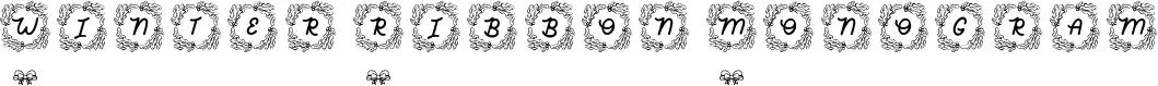 Winter Ribbon Monogram