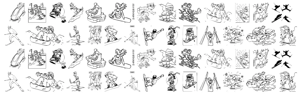 Winter Sportfont specimens