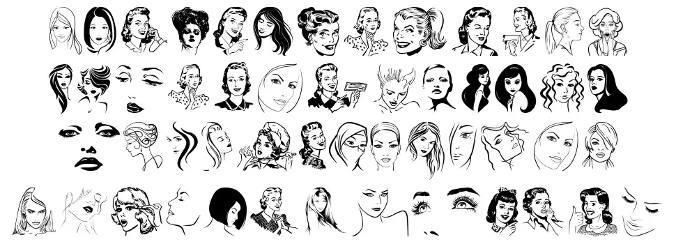 Woman Facesfont specimens