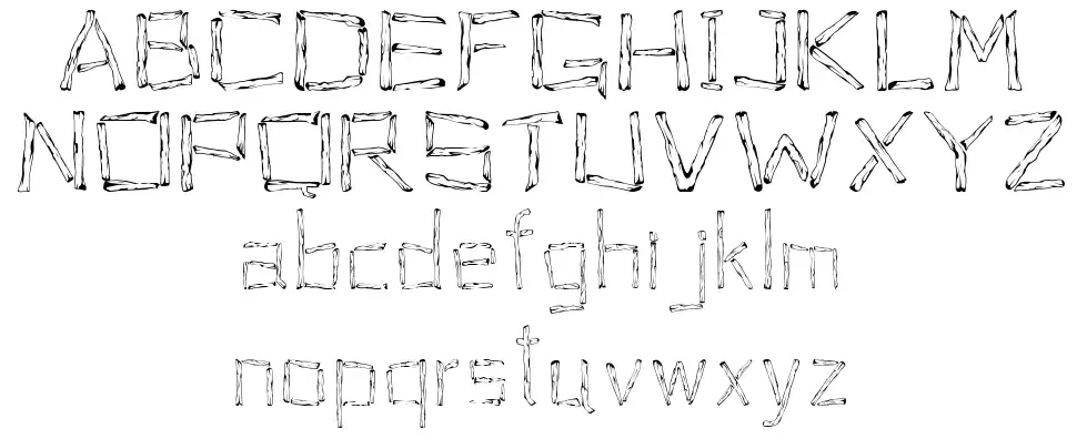 Woodenheadfont specimens