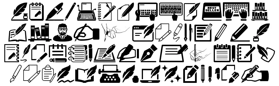 Writingfont specimens