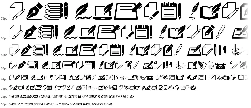 Writingfont waterfall