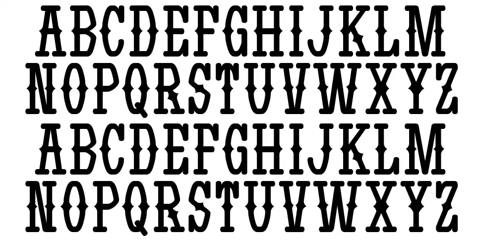 Yatsurano Westernfont specimens