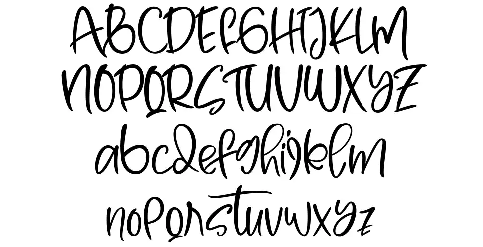 Yellow Butterflyfont specimens