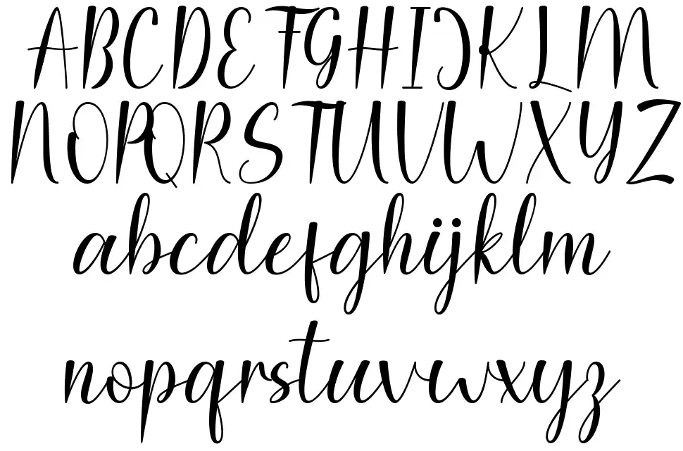 Yellow Displayfont specimens