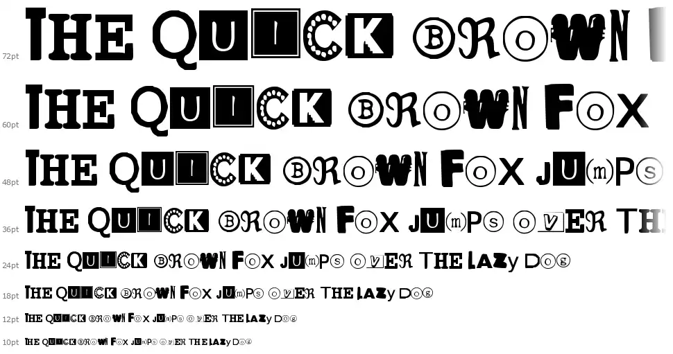 Yet Another Ransom Notefont waterfall