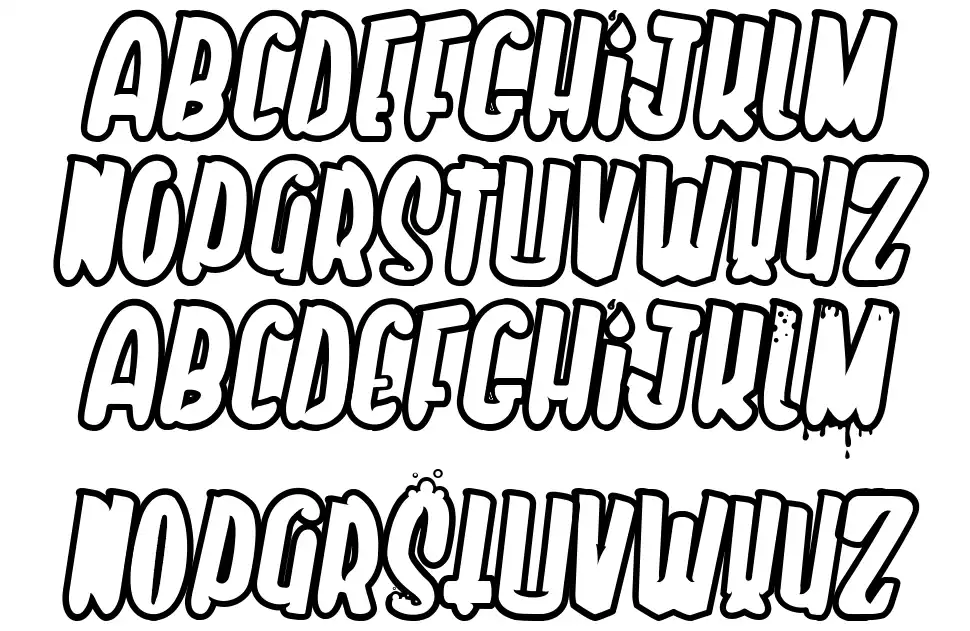 Yo te amo pero en secretofont specimens
