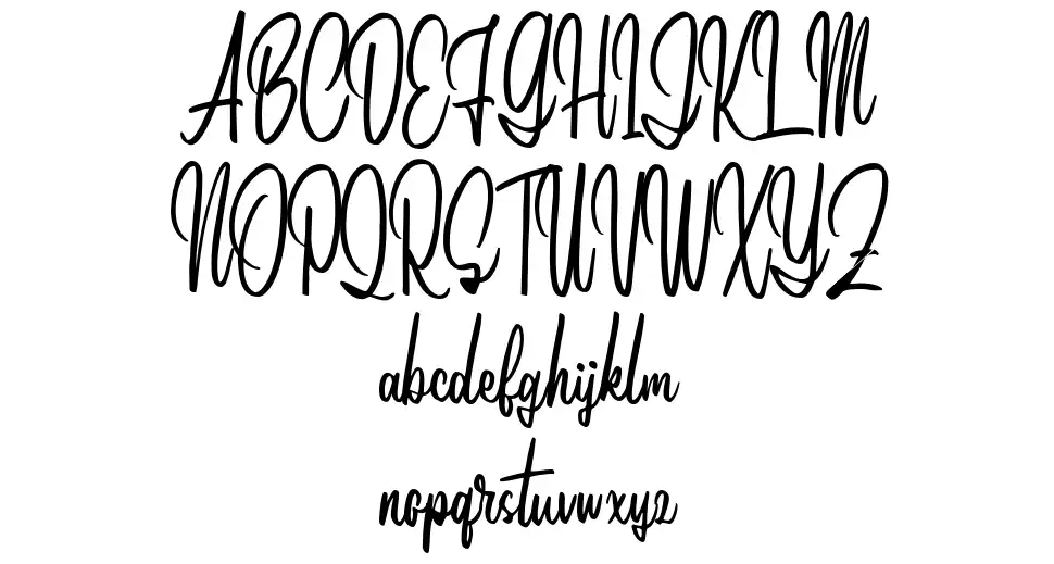 Yustin Scriptfont specimens