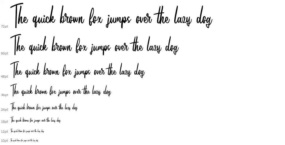 Yustin Scriptfont waterfall