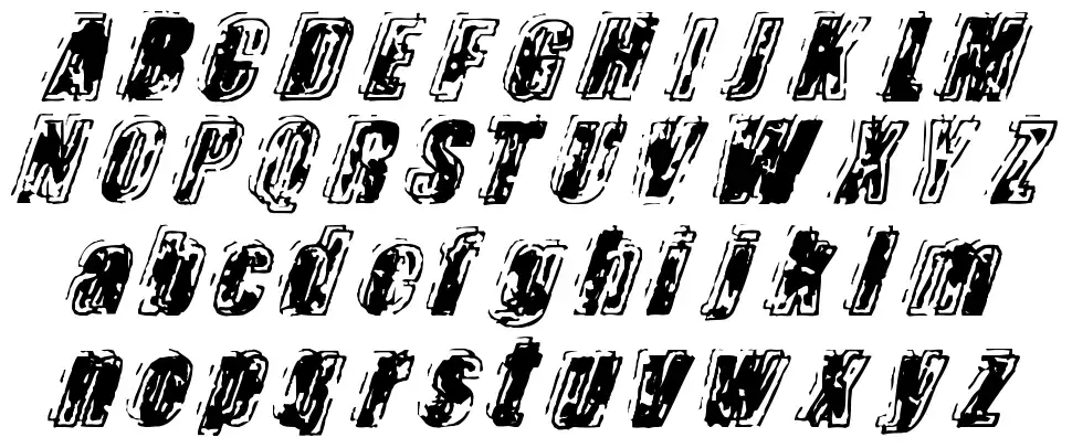 Zappedfont specimens