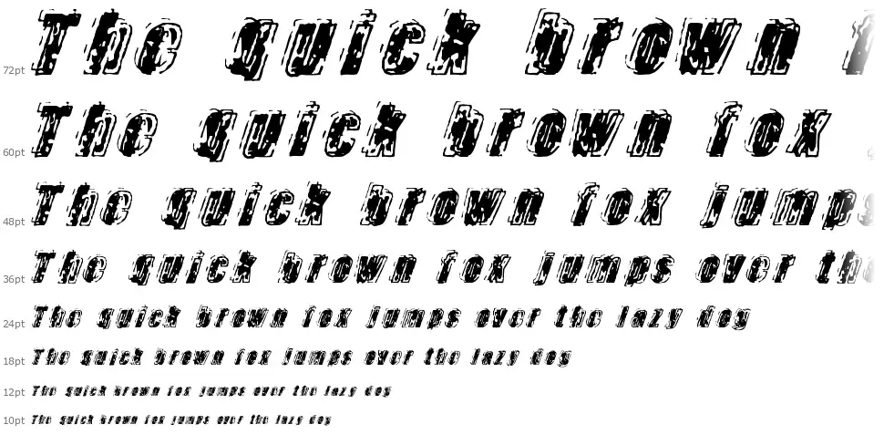 Zappedfont waterfall