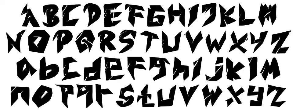 Zubrutalfont specimens